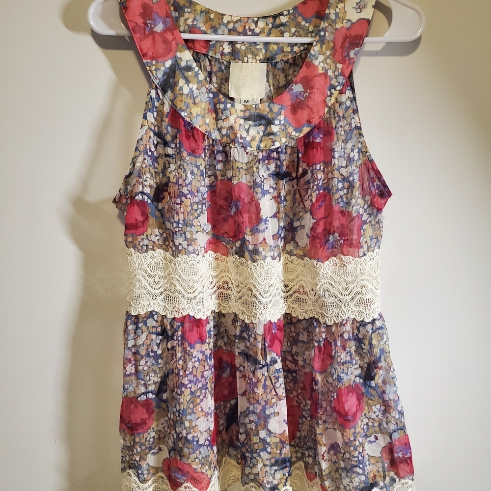 Anna Sui Multicolor Silk Top